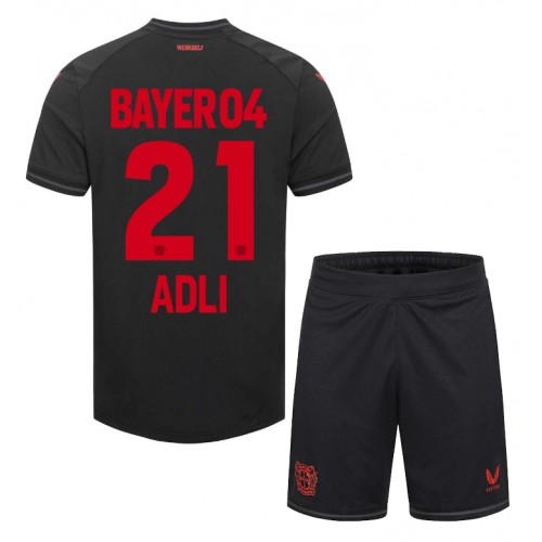 Fotbalové Dres Bayer Leverkusen Amine Adli #21 Dětské Domácí 2023-24 Krátký Rukáv (+ trenýrky)